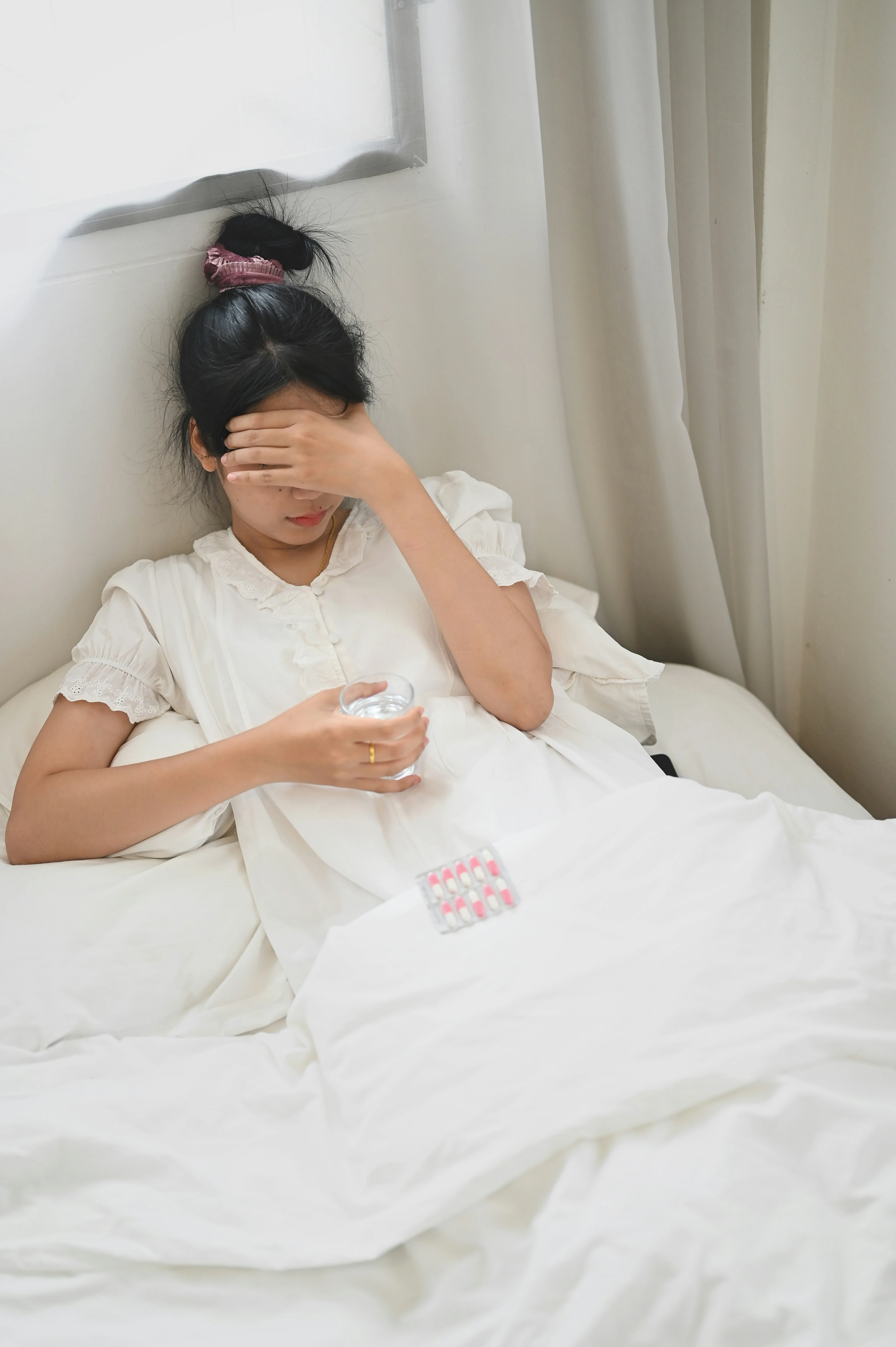 woman having a headache